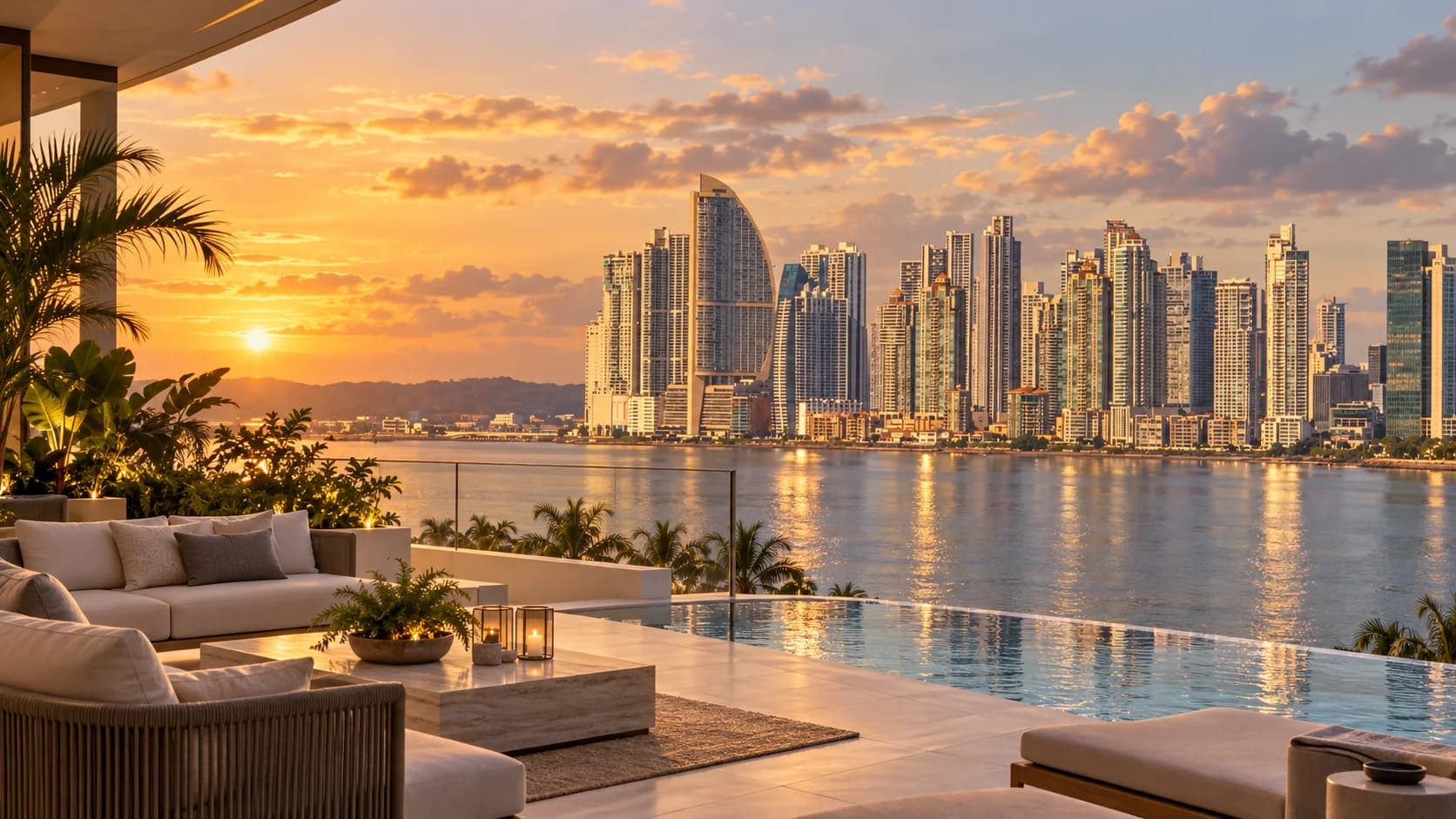 Vista de Panamá desde una torre residencial